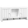 Armario para llaves blanco contrachapada y acero 40x8,5x20 cm de vidaXL, Taquillas y armarios de almacenamiento - Ref: Foro24...