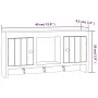 Schlüsselschrank aus weißem Sperrholz und Stahl, 40 x 8,5 x 20 cm von vidaXL, Schließfächer und Lagerschränke - Ref: Foro24-3...
