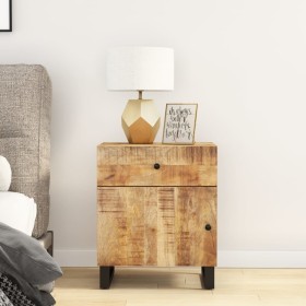 Mesita de noche madera mango madera contrachapada 50x33x60 cm de vidaXL, Mesitas de noche - Ref: Foro24-350656, Precio: 81,23...
