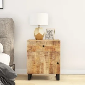 Mesita de noche madera mango madera contrachapada 50x33x60 cm de vidaXL, Mesitas de noche - Ref: Foro24-350656, Precio: 86,31...