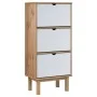 Shoe rack with 3 drawers OTTA solid pine wood white brown by vidaXL, Shoe racks and shoe organizers - Ref: Foro24-351311, Pri...