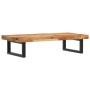 Estante de lavabo de pared acero y madera maciza de acacia
