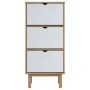 Shoe rack with 3 drawers OTTA solid pine wood white brown by vidaXL, Shoe racks and shoe organizers - Ref: Foro24-351311, Pri...