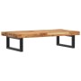 Estante de lavabo de pared acero y madera maciza de acacia