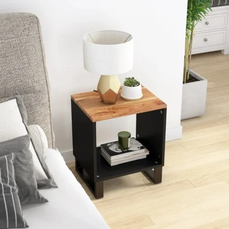 Couchtisch aus massivem Akazienholz und Sperrholz, 40 x 31 x 46 cm von vidaXL, Couchtisch - Ref: Foro24-350641, Preis: 44,48 ...