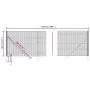 Anthrazitgrauer verzinkter Stahldrahtzaun 1,6x25 m von vidaXL, Zaunpaneele - Ref: Foro24-154204, Preis: 212,55 €, Rabatt: %