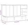 OTTA sideboard solid pine wood 114x43x73.5 cm by vidaXL, Sideboards - Ref: Foro24-351300, Price: 157,03 €, Discount: %