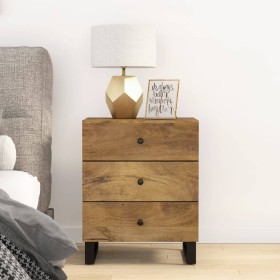 Mango plywood wood nightstand 50x33x62 cm by vidaXL, Nightstands - Ref: Foro24-350663, Price: 160,82 €, Discount: %