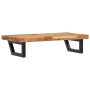 Estante de lavabo de pared acero y madera maciza de acacia