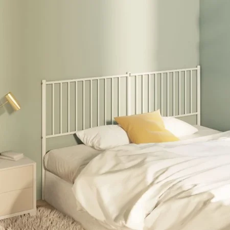 White metal headboard 160 cm by vidaXL, Headboards and footboards - Ref: Foro24-350966, Price: 33,86 €, Discount: %