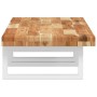 Estante de lavabo de pared acero y madera maciza de acacia