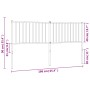 Kopfteil aus weißem Metall, 160 cm von vidaXL, Kopf- und Fußteile - Ref: Foro24-350966, Preis: 34,40 €, Rabatt: %