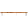Estante de lavabo de pared acero y madera maciza de acacia
