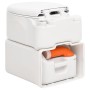 HDPE and white enamel integrated camping toilet 24+17 L by vidaXL, Urinals and portable toilets - Ref: Foro24-154410, Price: ...