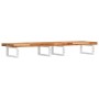 Estante de lavabo de pared acero y madera maciza de acacia