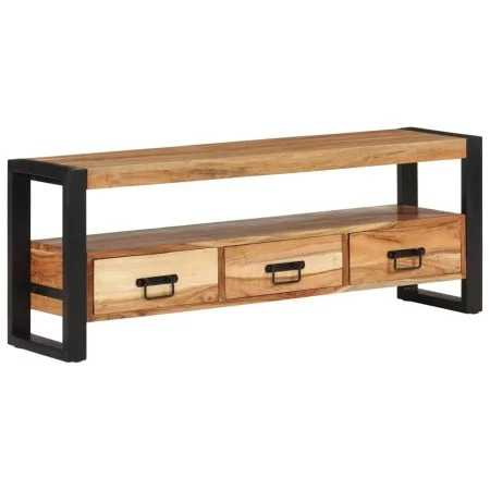 Solid acacia wood TV cabinet 120x30x45 cm by vidaXL, TV Furniture - Ref: Foro24-351670, Price: 241,53 €, Discount: %