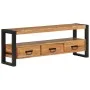 Solid acacia wood TV cabinet 120x30x45 cm by vidaXL, TV Furniture - Ref: Foro24-351670, Price: 241,53 €, Discount: %