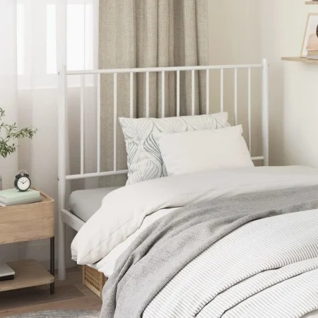 White metal headboard 100 cm by vidaXL, Headboards and footboards - Ref: Foro24-350960, Price: 24,24 €, Discount: %