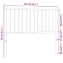 Kopfteil aus weißem Metall, 100 cm von vidaXL, Kopf- und Fußteile - Ref: Foro24-350960, Preis: 24,62 €, Rabatt: %