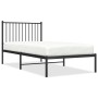 Estructura de cama con cabecero metal negro 90x190 cm de vidaXL, Camas y somieres - Ref: Foro24-350856, Precio: 62,47 €, Desc...