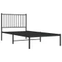 Bettgestell mit schwarzem Metallkopfteil 90x190 cm von vidaXL, Betten und Lattenroste - Ref: Foro24-350856, Preis: 64,09 €, R...