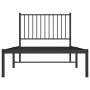 Estructura de cama con cabecero metal negro 90x190 cm de vidaXL, Camas y somieres - Ref: Foro24-350856, Precio: 62,47 €, Desc...