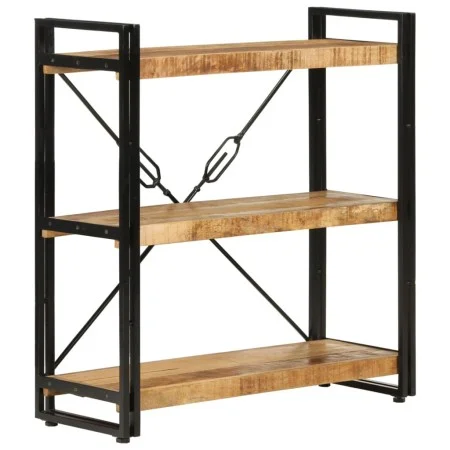 3-height iron and solid mango wood shelf 77x30x80cm by vidaXL, Bookcases and shelves - Ref: Foro24-351106, Price: 134,76 €, D...