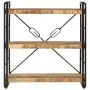 3-height iron and solid mango wood shelf 77x30x80cm by vidaXL, Bookcases and shelves - Ref: Foro24-351106, Price: 134,76 €, D...