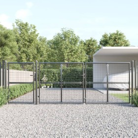 Puerta de malla de jardín acero galvanizado antracita 400x175cm