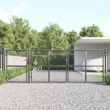 Garden mesh door anthracite galvanized steel 400x175cm by vidaXL, garden gates - Ref: Foro24-154546, Price: 472,38 €, Discoun...