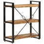 3-stöckiges Regal aus Eisen und massivem Mangoholz, 77 x 30 x 80 cm von vidaXL, Bücherregale und Regale - Ref: Foro24-351106,...