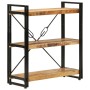 3-stöckiges Regal aus Eisen und massivem Mangoholz, 77 x 30 x 80 cm von vidaXL, Bücherregale und Regale - Ref: Foro24-351106,...