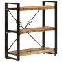 3-stöckiges Regal aus Eisen und massivem Mangoholz, 77 x 30 x 80 cm von vidaXL, Bücherregale und Regale - Ref: Foro24-351106,...