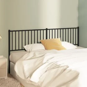 Black metal headboard 180 cm by vidaXL, Headboards and footboards - Ref: Foro24-350900, Price: 35,77 €, Discount: %