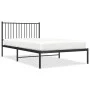 Bettgestell mit schwarzem Metallkopfteil 107x203 cm von vidaXL, Betten und Lattenroste - Ref: Foro24-350860, Preis: 76,12 €, ...