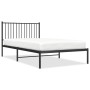 Estructura de cama con cabecero metal negro 107x203 cm de vidaXL, Camas y somieres - Ref: Foro24-350860, Precio: 77,33 €, Des...