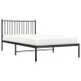 Bettgestell mit schwarzem Metallkopfteil 107x203 cm von vidaXL, Betten und Lattenroste - Ref: Foro24-350860, Preis: 76,12 €, ...