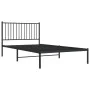Bettgestell mit schwarzem Metallkopfteil 107x203 cm von vidaXL, Betten und Lattenroste - Ref: Foro24-350860, Preis: 76,12 €, ...