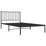 Estructura de cama con cabecero metal negro 107x203 cm de vidaXL, Camas y somieres - Ref: Foro24-350860, Precio: 77,33 €, Des...