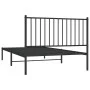 Bettgestell mit schwarzem Metallkopfteil 107x203 cm von vidaXL, Betten und Lattenroste - Ref: Foro24-350860, Preis: 76,12 €, ...