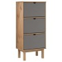 Shoerack with 3 drawers OTTA solid pine wood in brown and grey. by vidaXL, Shoe racks and shoe organizers - Ref: Foro24-35131...