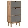 Shoerack with 3 drawers OTTA solid pine wood in brown and grey. by vidaXL, Shoe racks and shoe organizers - Ref: Foro24-35131...