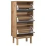 Shoerack with 3 drawers OTTA solid pine wood in brown and grey. by vidaXL, Shoe racks and shoe organizers - Ref: Foro24-35131...