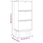 Shoerack with 3 drawers OTTA solid pine wood in brown and grey. by vidaXL, Shoe racks and shoe organizers - Ref: Foro24-35131...