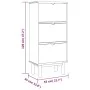 Shoerack with 3 drawers OTTA solid pine wood in brown and grey. by vidaXL, Shoe racks and shoe organizers - Ref: Foro24-35131...