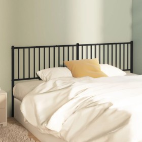 Black metal headboard 193 cm by vidaXL, Headboards and footboards - Ref: Foro24-350901, Price: 37,24 €, Discount: %