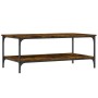 Couchtisch aus geräuchertem Eichenholzwerkstoff, 100 x 55 x 40 cm von vidaXL, Couchtisch - Ref: Foro24-832835, Preis: 55,10 €...