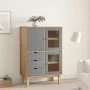 Aparador OTTA madera maciza pino marrón y gris 85x43x125 cm de vidaXL, Aparadores - Ref: Foro24-351307, Precio: 256,17 €, Des...