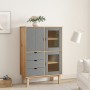 OTTA sideboard solid pine wood brown and gray 85x43x125 cm by vidaXL, Sideboards - Ref: Foro24-351307, Price: 260,31 €, Disco...
