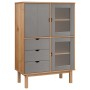 OTTA sideboard solid pine wood brown and gray 85x43x125 cm by vidaXL, Sideboards - Ref: Foro24-351307, Price: 260,31 €, Disco...